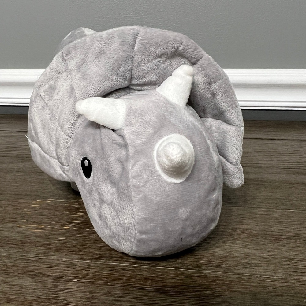Snug a Babies Triceratops Dinosaur Plush Pillow Gray Stuffed Animal Toy 12 inch